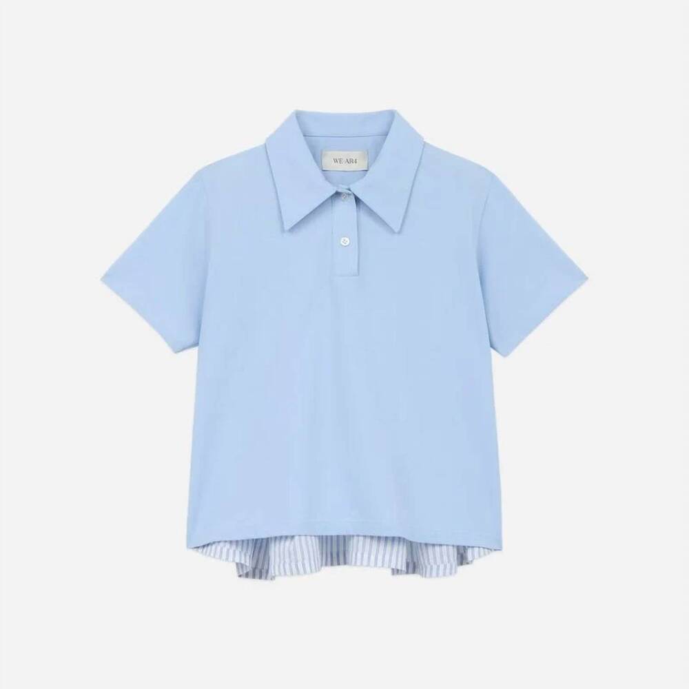 NEW WE-AR4 media polo in pale blue - Picture 4 of 4